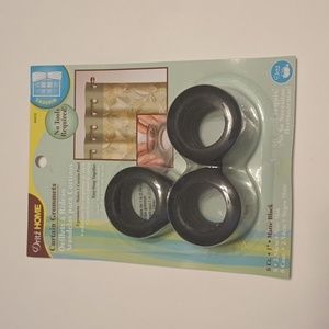 2/$20 8ct Curtain Grommets Dritz Home Easy Snap 1" Matte Black 072879443721